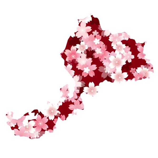 Fukui　spring cherry blossoms — стоковий вектор